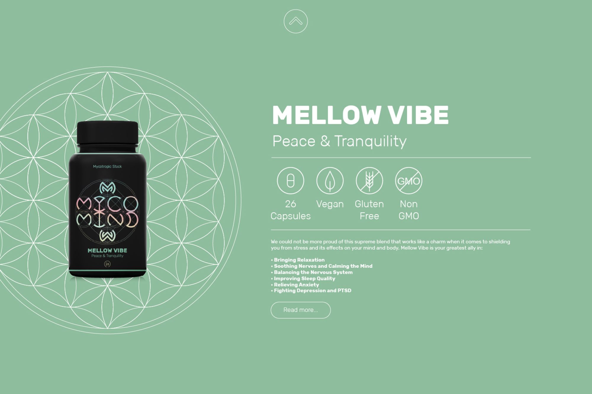 Myco Mind website PRODUCTS 01 Mellow Vibe