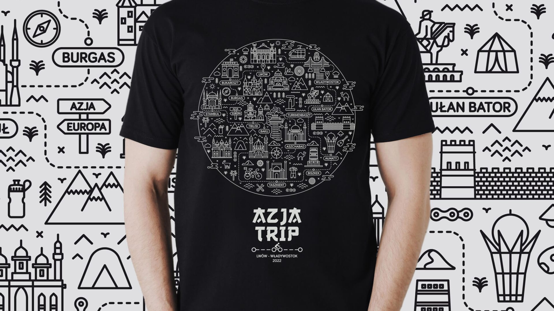 Azja Trip - t-shirt BLACK
