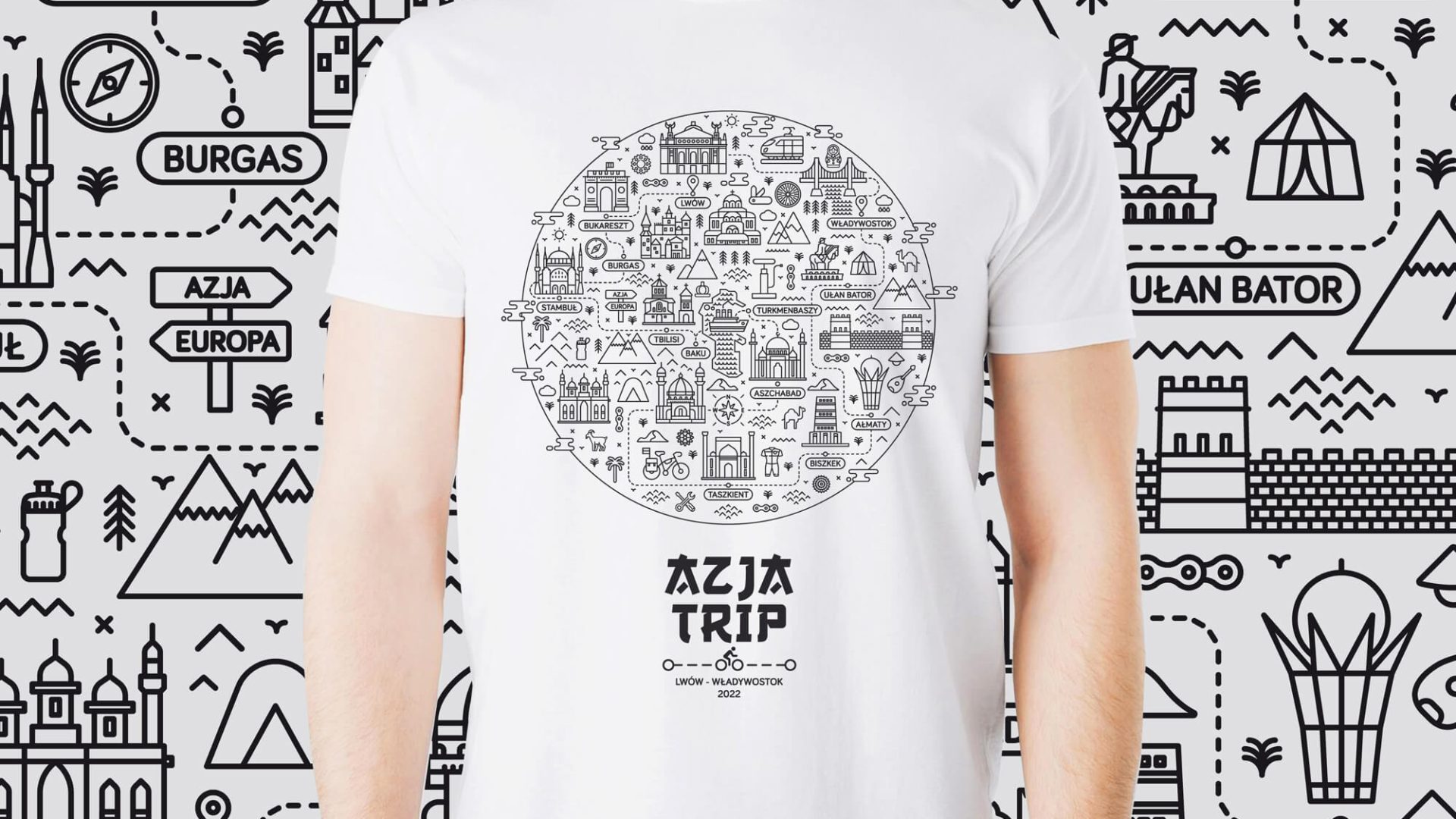 Azja Trip - t-shirt WHITE